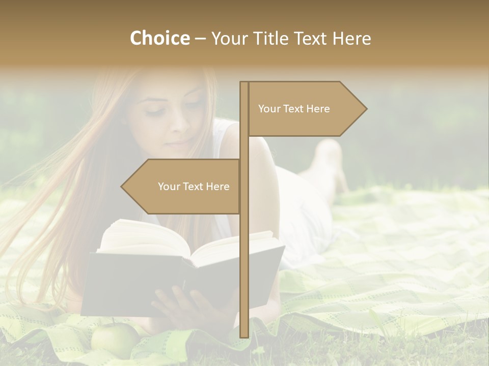 Female One Person Blonde PowerPoint Template