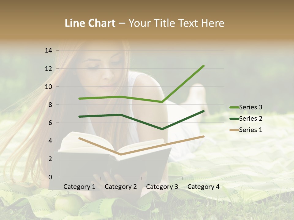 Female One Person Blonde PowerPoint Template