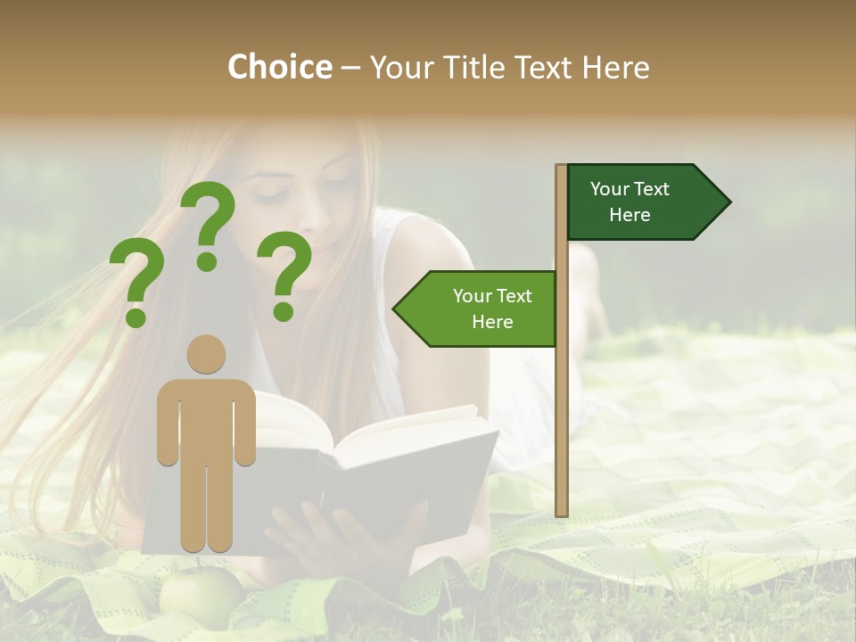 Female One Person Blonde PowerPoint Template