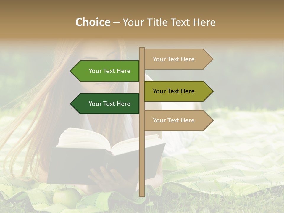 Female One Person Blonde PowerPoint Template