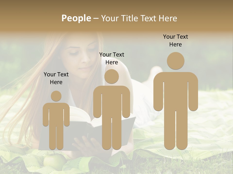 Female One Person Blonde PowerPoint Template