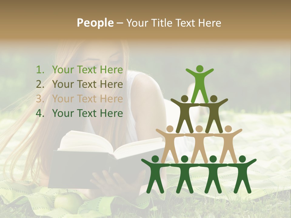 Female One Person Blonde PowerPoint Template