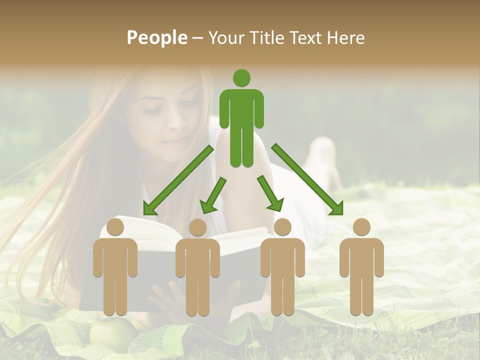 Female One Person Blonde PowerPoint Template