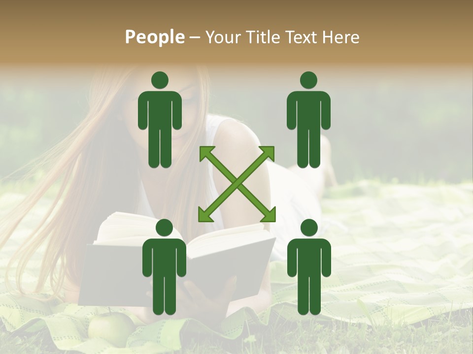 Female One Person Blonde PowerPoint Template