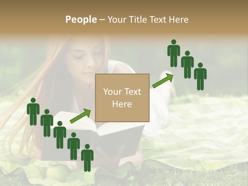 Female One Person Blonde PowerPoint Template