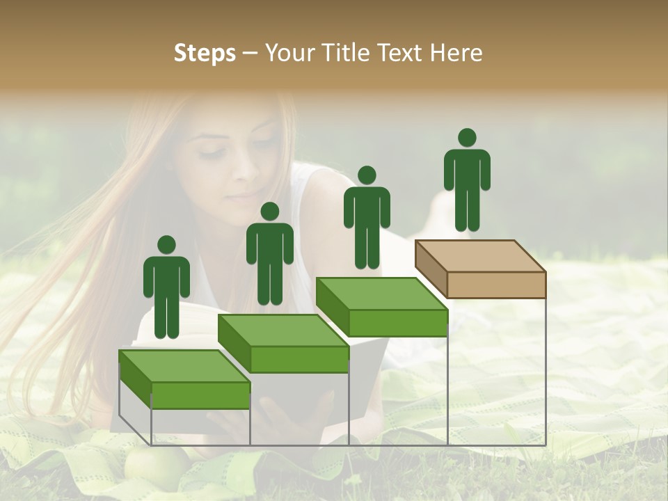 Female One Person Blonde PowerPoint Template