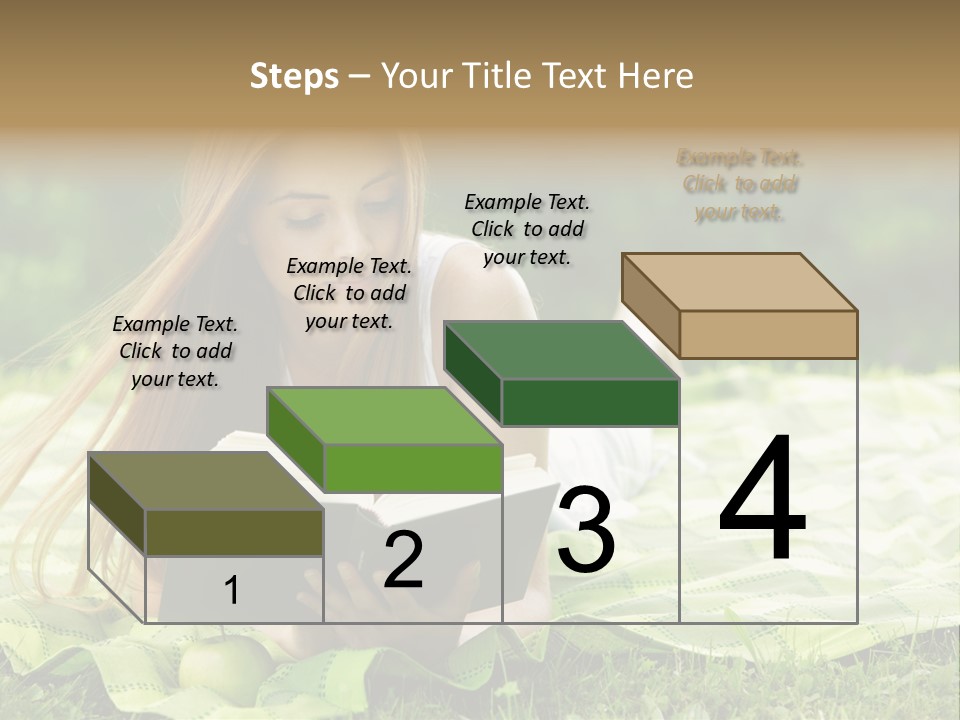 Female One Person Blonde PowerPoint Template