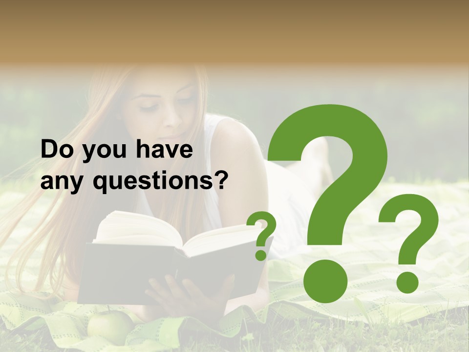 Female One Person Blonde PowerPoint Template