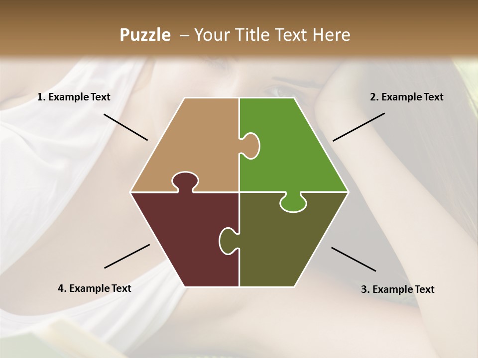 Happy Learning Attractive Female PowerPoint Template