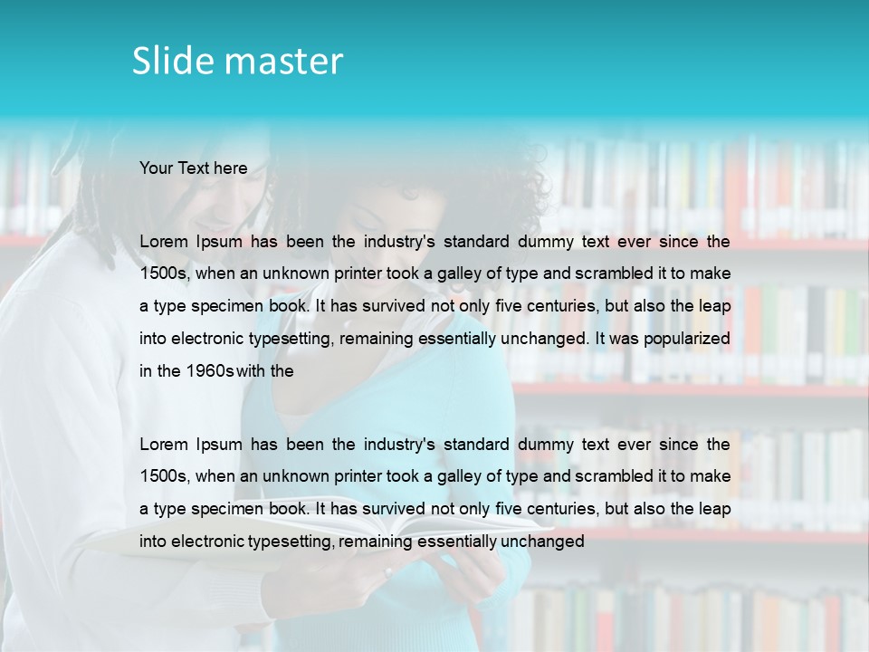 Young Man Rastafarian Studying PowerPoint Template