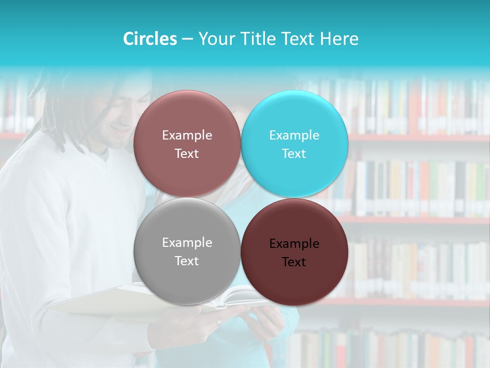 Young Man Rastafarian Studying PowerPoint Template