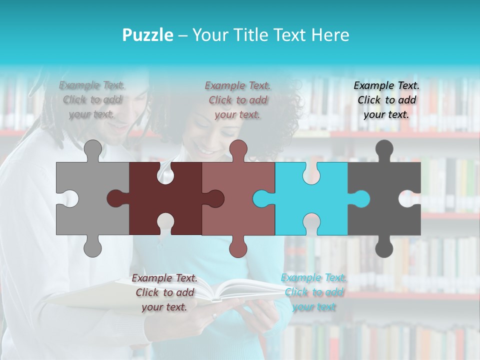 Young Man Rastafarian Studying PowerPoint Template