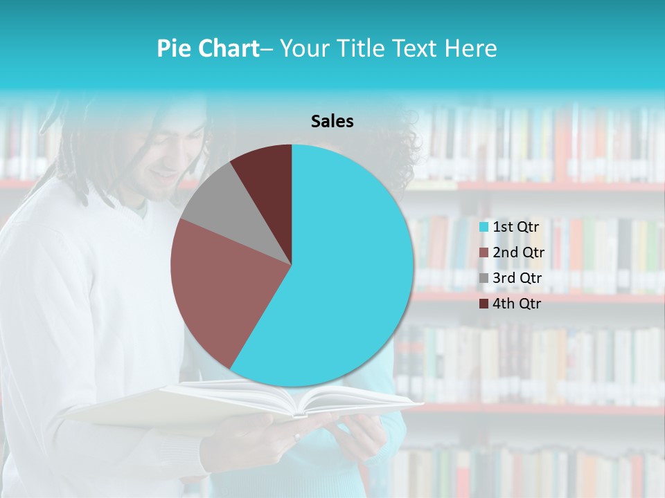 Young Man Rastafarian Studying PowerPoint Template