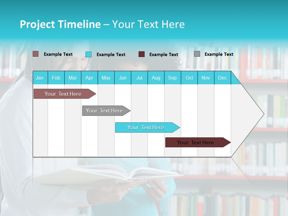 Young Man Rastafarian Studying PowerPoint Template