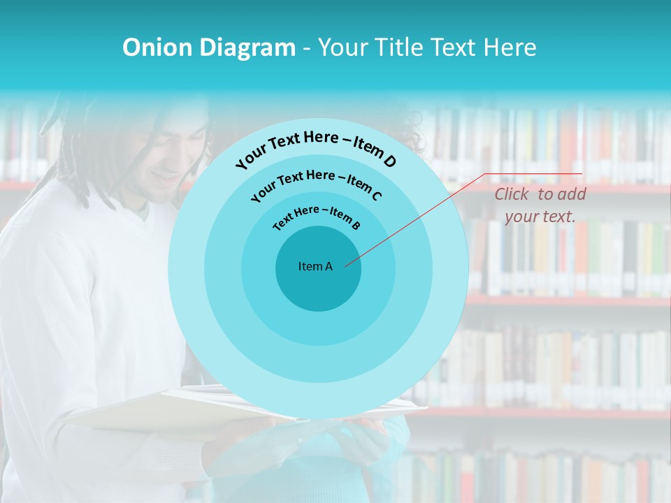 Young Man Rastafarian Studying PowerPoint Template