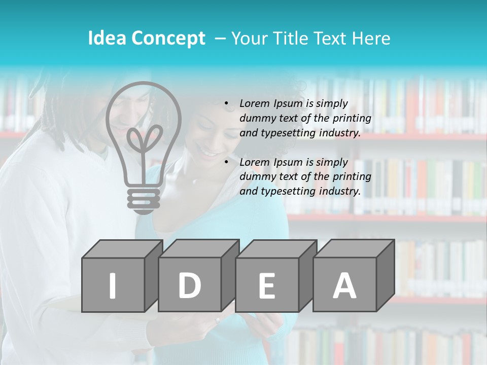 Young Man Rastafarian Studying PowerPoint Template
