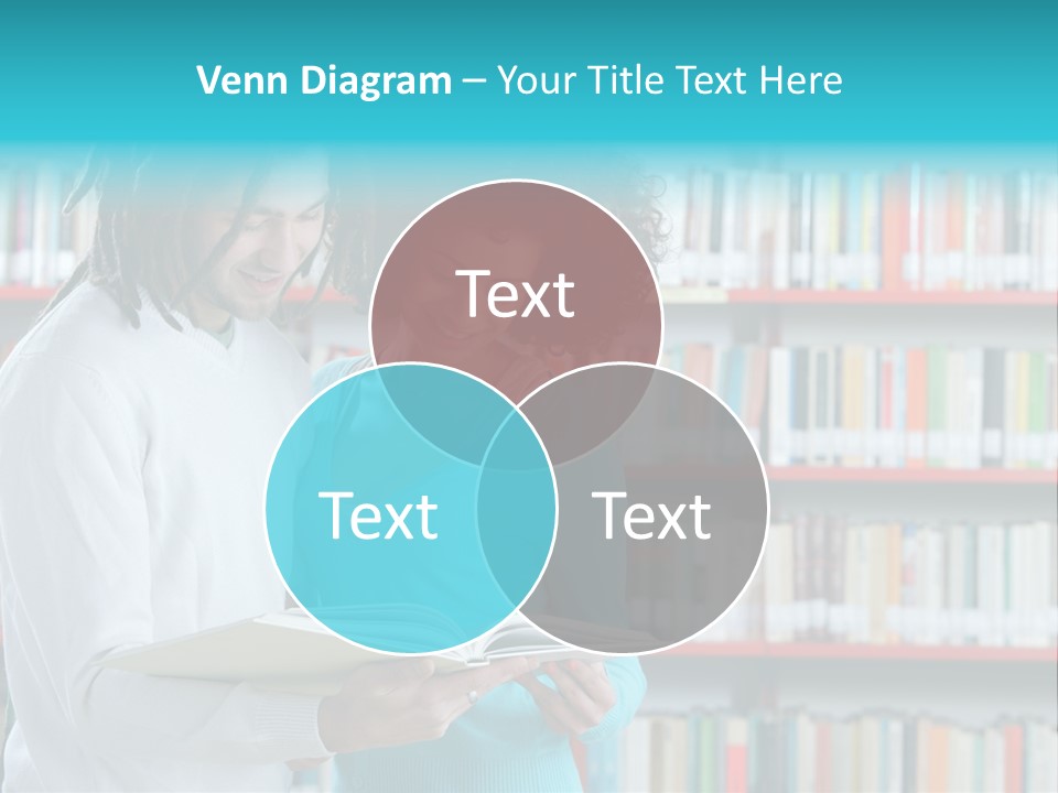 Young Man Rastafarian Studying PowerPoint Template