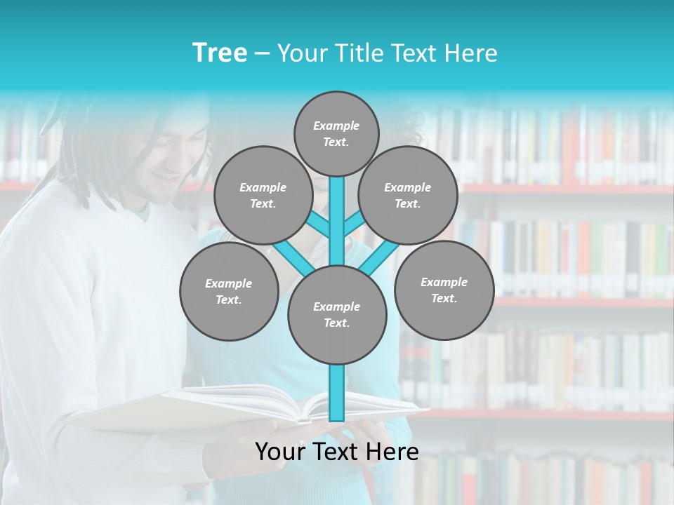 Young Man Rastafarian Studying PowerPoint Template