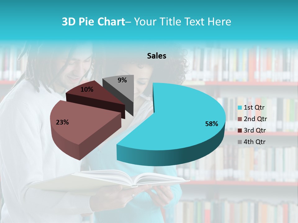Young Man Rastafarian Studying PowerPoint Template