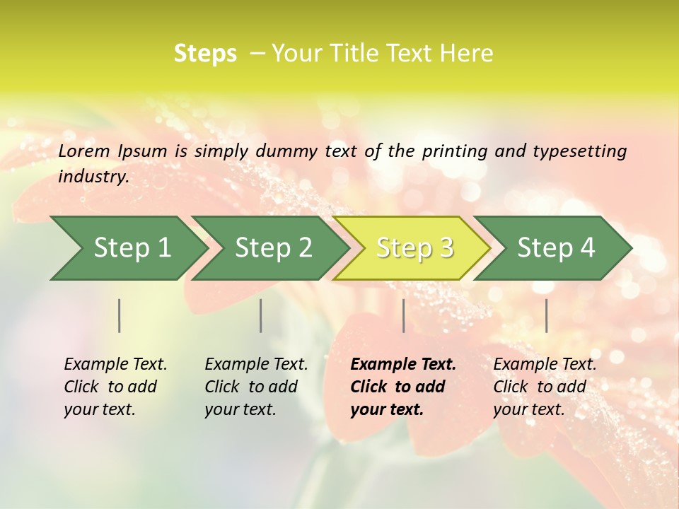 Beautiful Gerbera Petals PowerPoint Template
