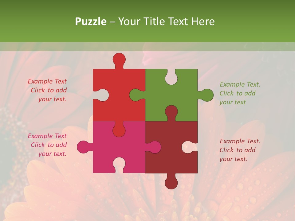 Gerbera Background Seasonal PowerPoint Template