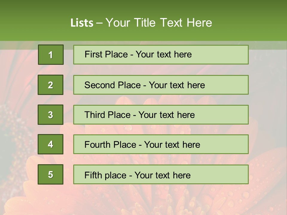 Gerbera Background Seasonal PowerPoint Template