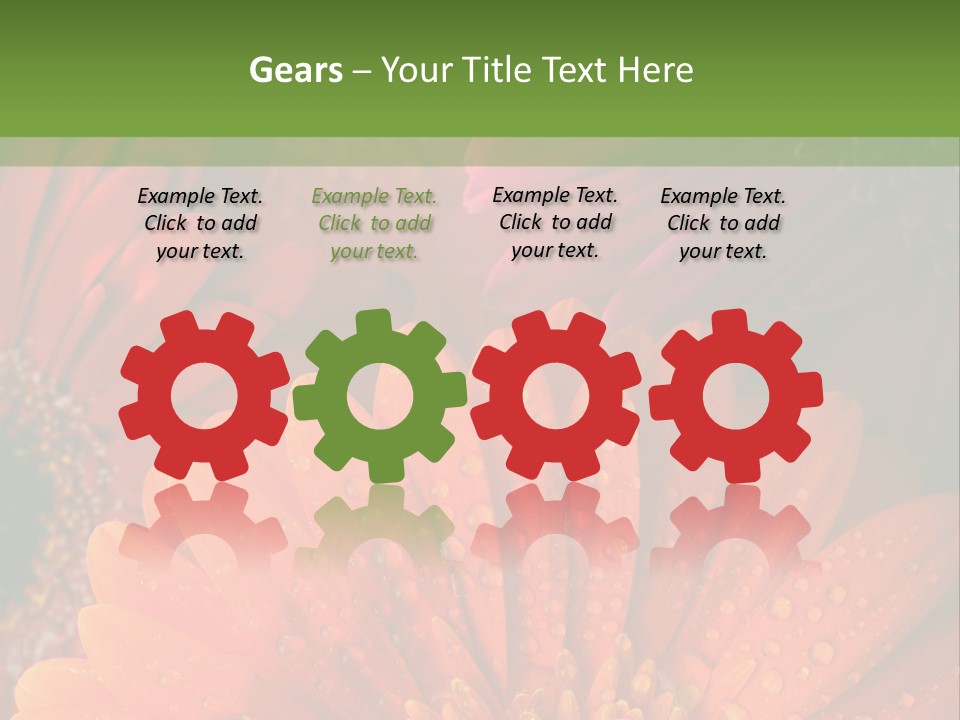 Gerbera Background Seasonal PowerPoint Template