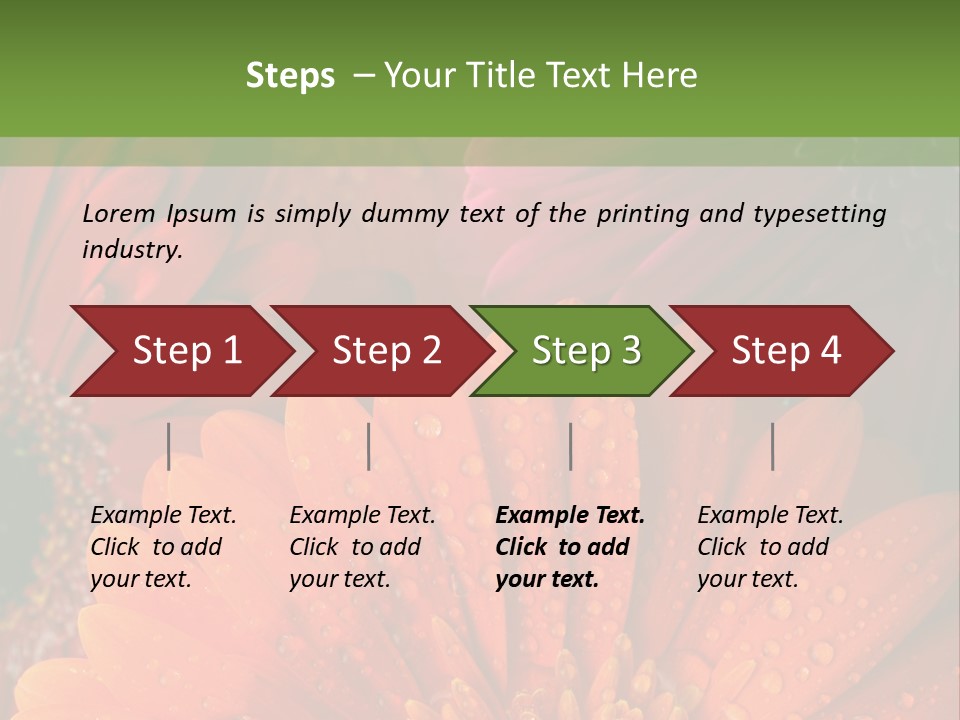 Gerbera Background Seasonal PowerPoint Template