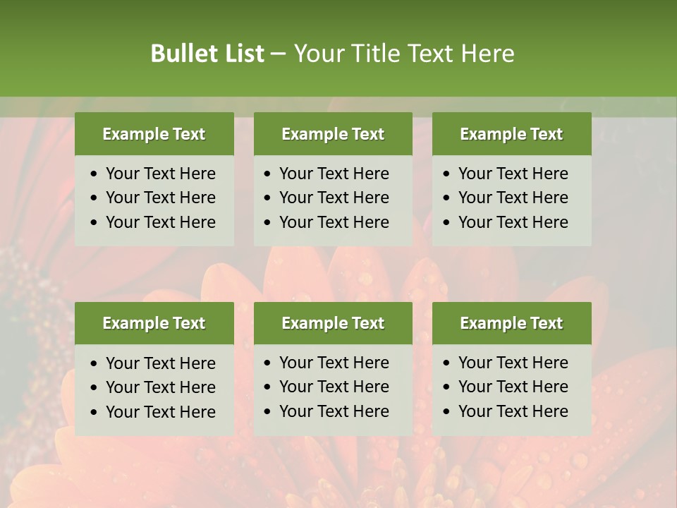 Gerbera Background Seasonal PowerPoint Template