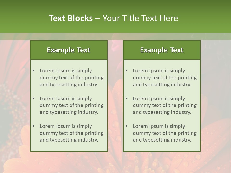 Gerbera Background Seasonal PowerPoint Template
