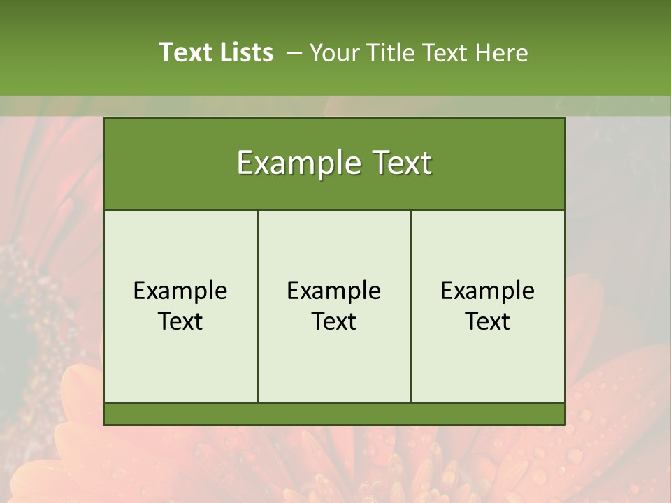 Gerbera Background Seasonal PowerPoint Template