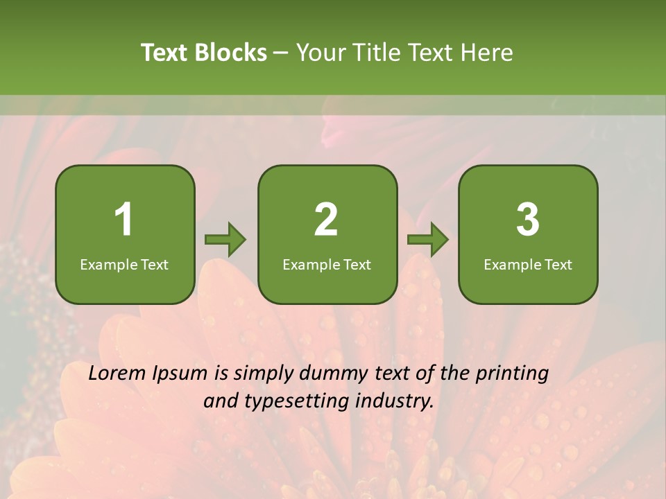 Gerbera Background Seasonal PowerPoint Template