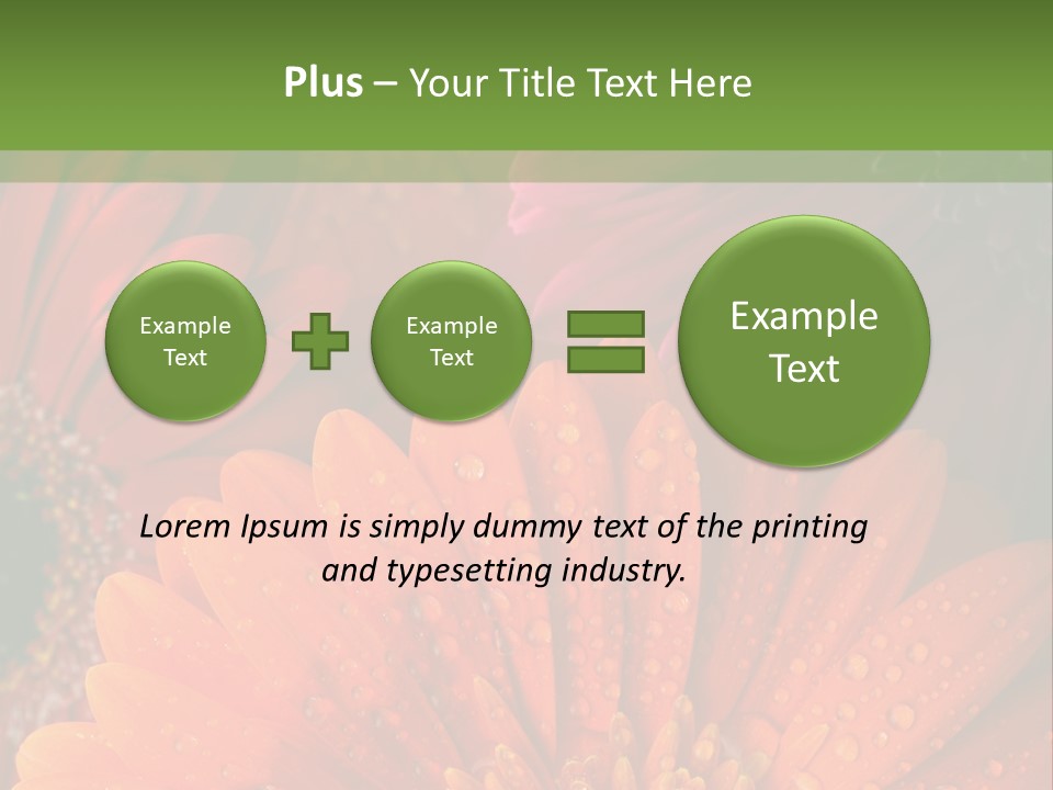 Gerbera Background Seasonal PowerPoint Template