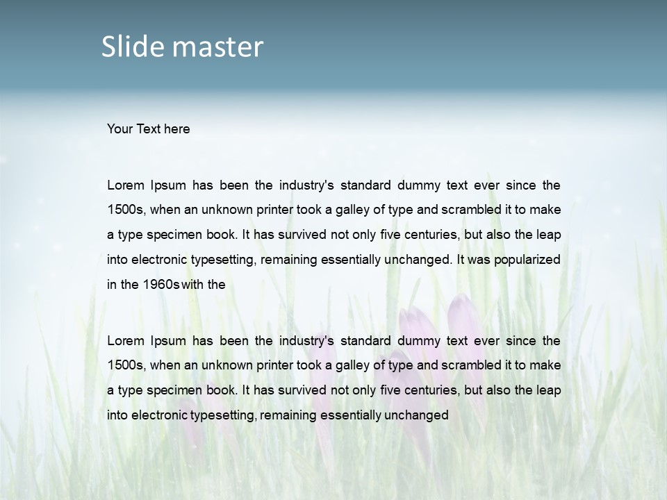 Blur Garden Symbol PowerPoint Template