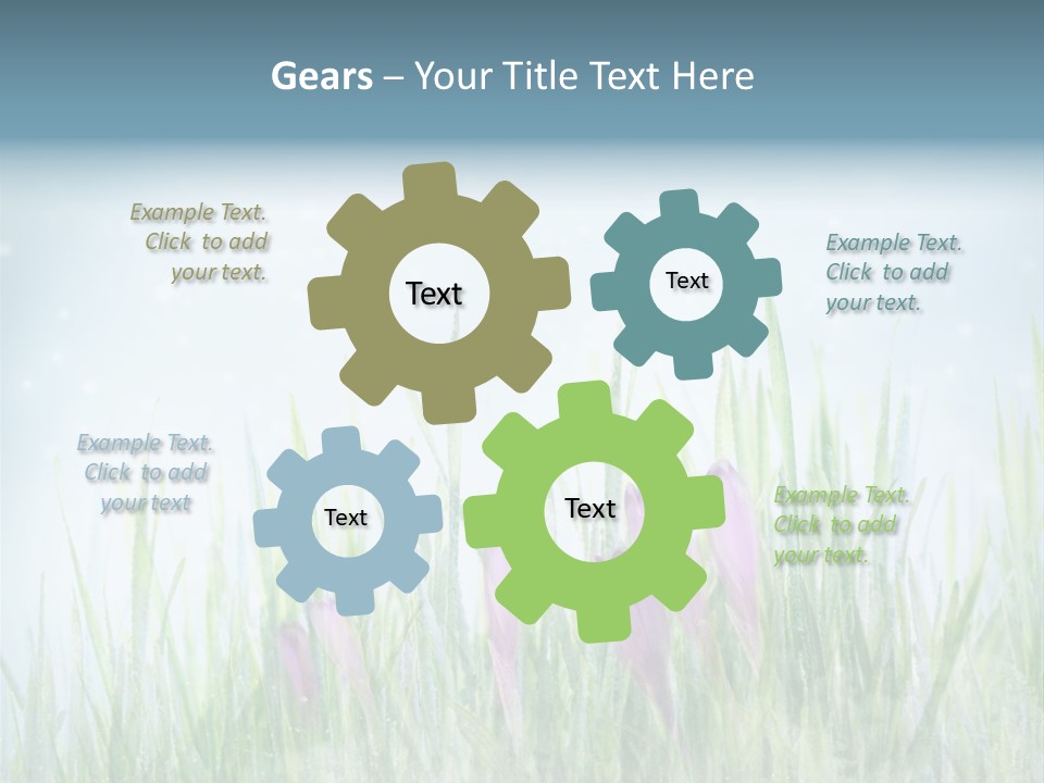 Blur Garden Symbol PowerPoint Template