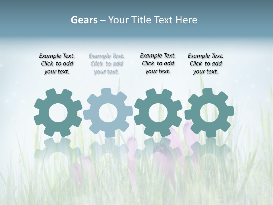 Blur Garden Symbol PowerPoint Template