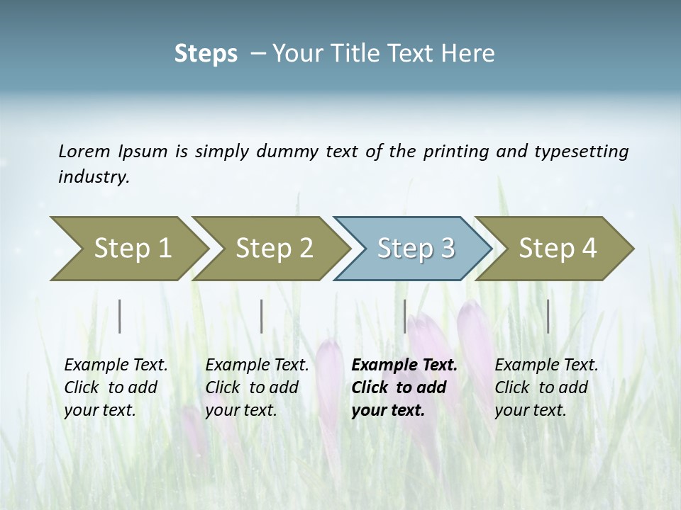 Blur Garden Symbol PowerPoint Template