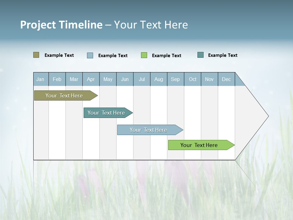 Blur Garden Symbol PowerPoint Template