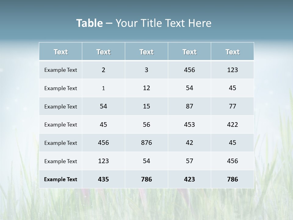 Blur Garden Symbol PowerPoint Template