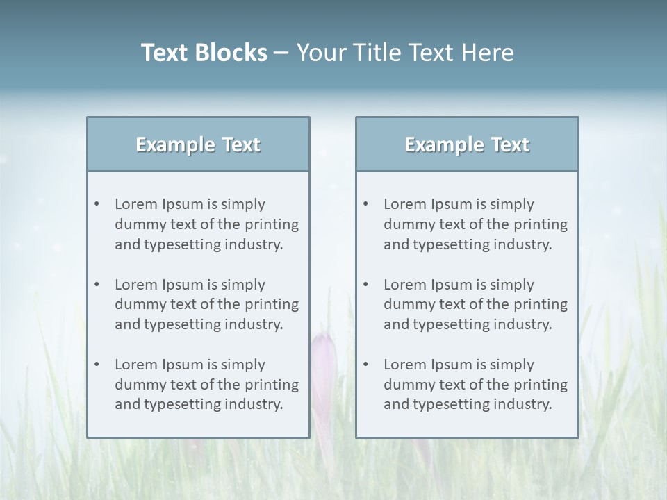 Blur Garden Symbol PowerPoint Template