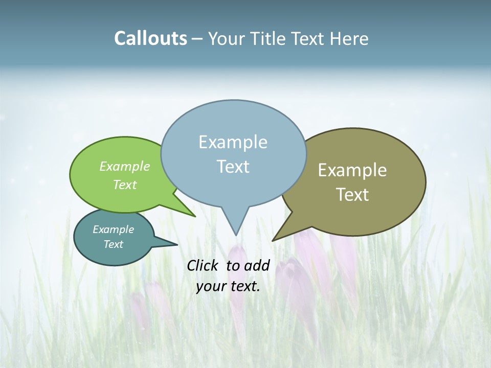 Blur Garden Symbol PowerPoint Template