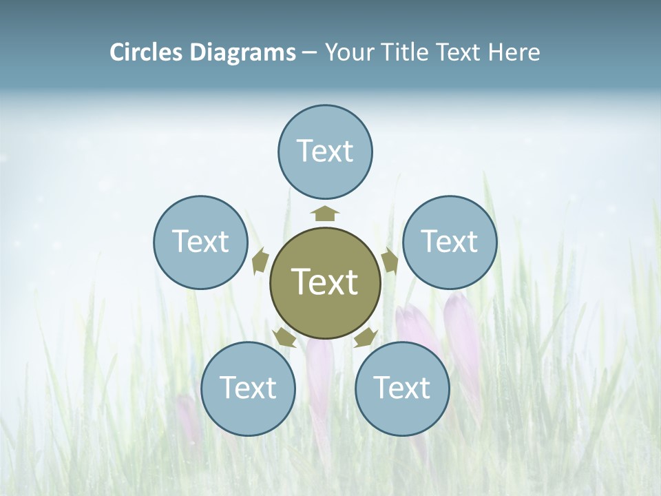 Blur Garden Symbol PowerPoint Template