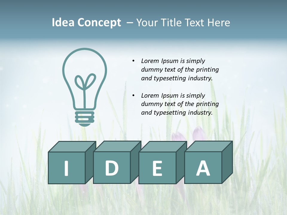 Blur Garden Symbol PowerPoint Template