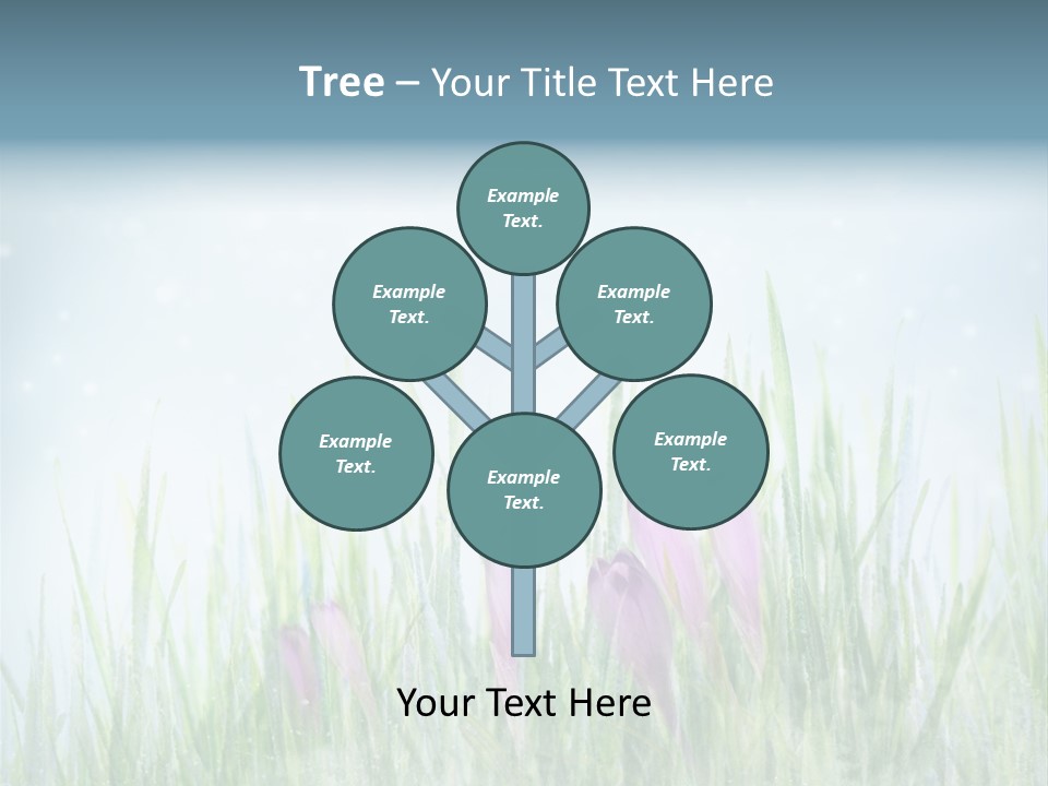 Blur Garden Symbol PowerPoint Template