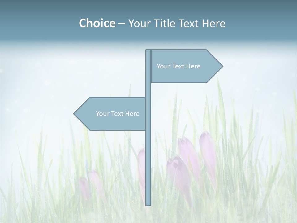 Blur Garden Symbol PowerPoint Template