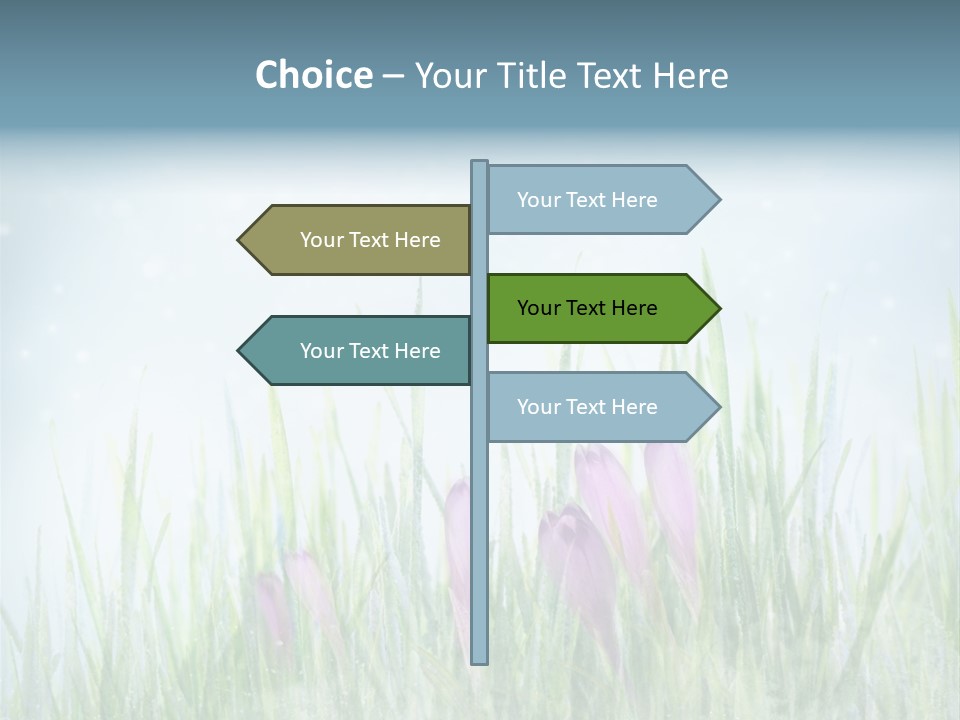 Blur Garden Symbol PowerPoint Template