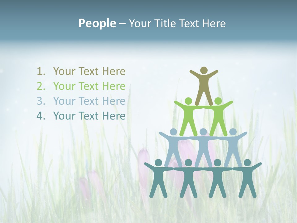 Blur Garden Symbol PowerPoint Template