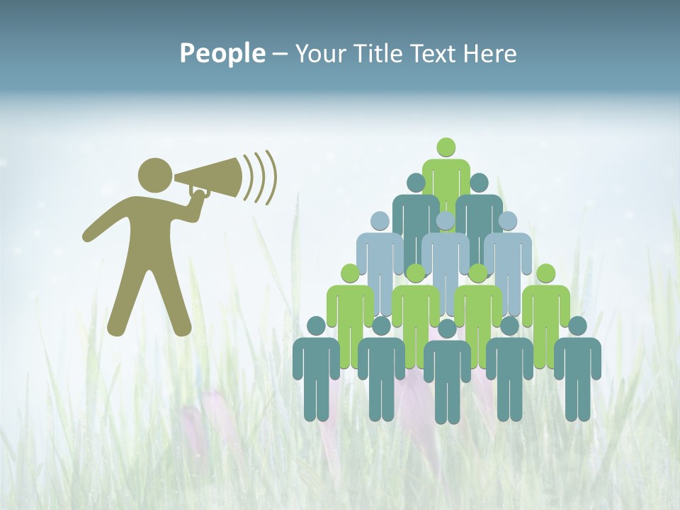 Blur Garden Symbol PowerPoint Template