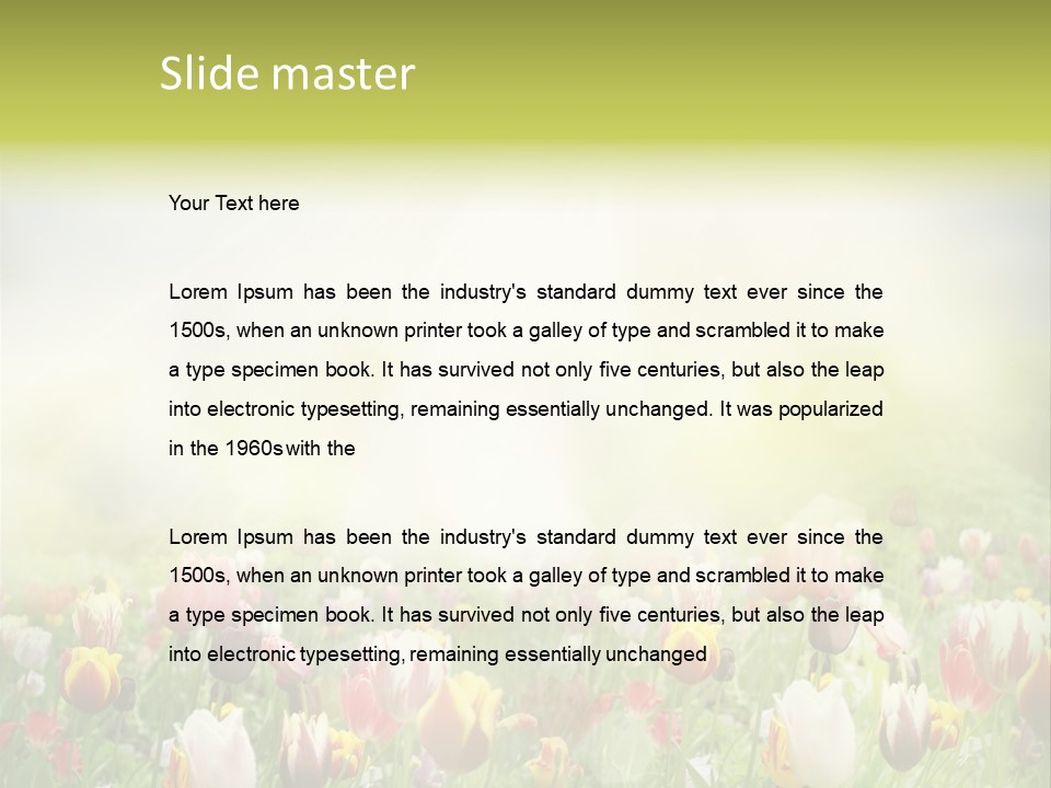 Garden Red Flower PowerPoint Template