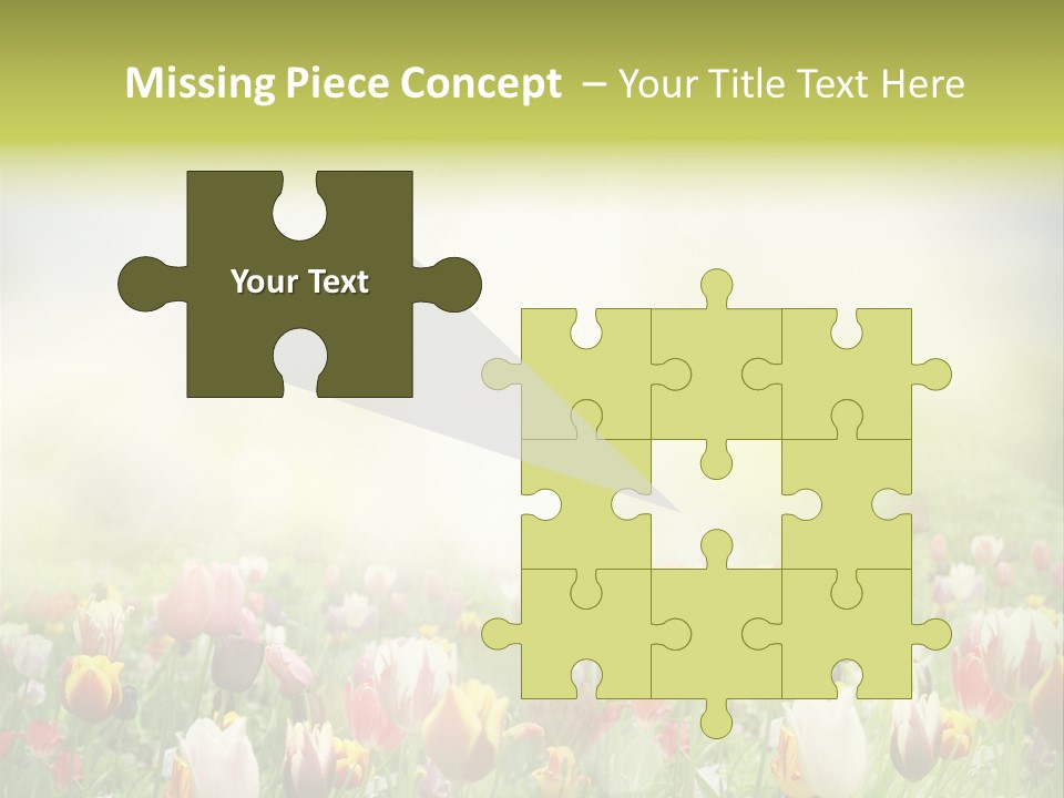 Garden Red Flower PowerPoint Template